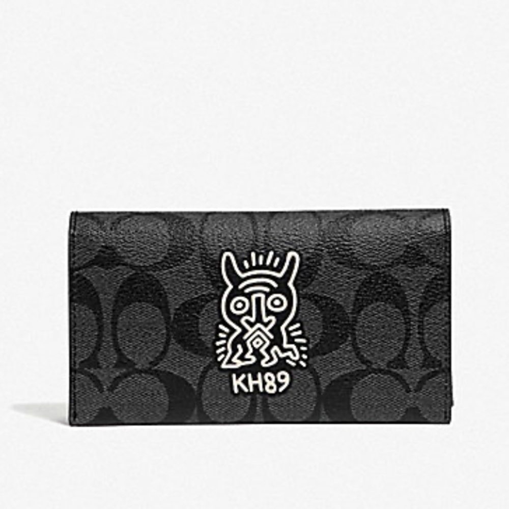 Coach X Keith Haring Signature Canvas Universal Phone Case Unisex Wallet F67628